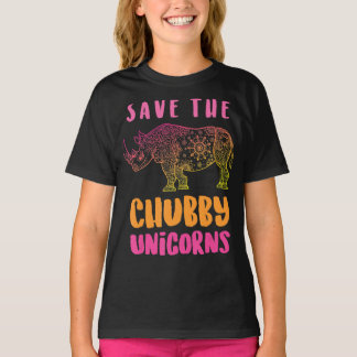 Camiseta Salve O Presente De Sobremesas De Chubby Unicorns 