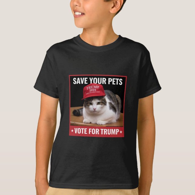 Camiseta Salve o seu voto de Pets para a citação eleitoral  (Frente)