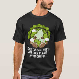 Camiseta Salve O Único Planeta Com Café De Ecologia Do Café