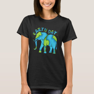Camiseta Salve os elefantes do Dia da Terra Proteja animais