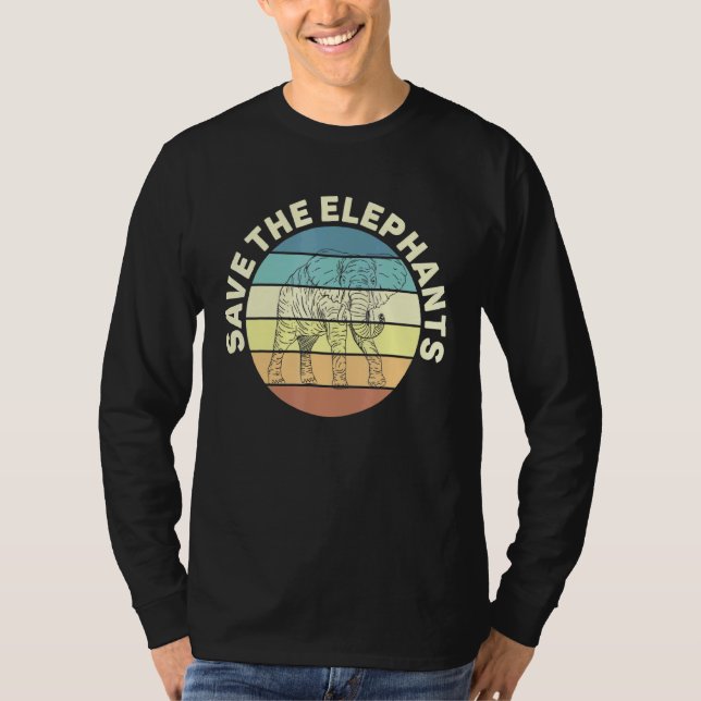 Camiseta Salve Os Elefantes E Os Animais (Frente)
