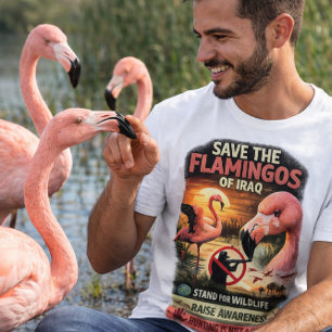 Camiseta Salve os Flamingos do Iraque – Proteção à Vida Sel