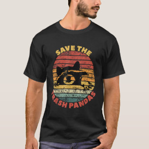 Camiseta Salve Os Gatos Da Rua Do Lixo Dos Pandas Raccoon
