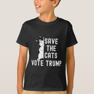 Camiseta Salve Os Gatos Votem O Engraçado Humor Político