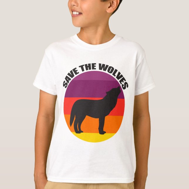 Camiseta Salve os Lobos Crianças (Frente)