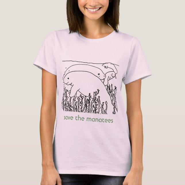 Camiseta Salve os Manatees (Frente)