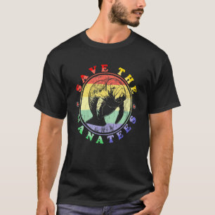 Camiseta Salve Os Manatees Love Manatees Animal Retro Manat