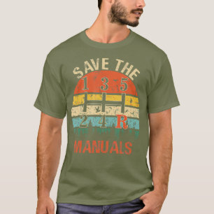 Camiseta Salve os Manuais Engraçados 3 Pedais Carro para H