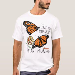 Camiseta Salve Os Monarcas Plantam Uma Borboleta De Milkwee