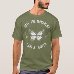 Camiseta Salve Os Monarcas Plantando Borboletas De Milkweed