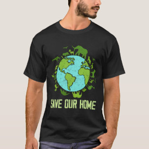Camiseta Salve os nossos animais domésticos, conservação da
