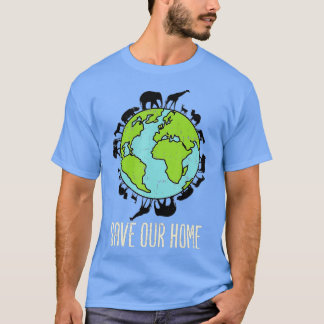 Camiseta Salve os nossos animais domésticos, conservação da