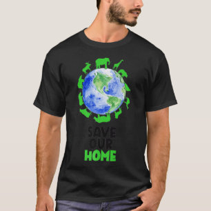 Camiseta Salve os nossos animais domésticos, conservação da