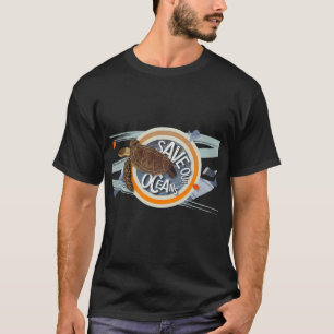 Camiseta Salve Os Nossos Oceanos - Tartaruga Cuta Salva A G