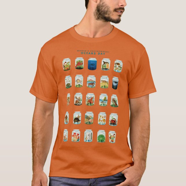 Camiseta Salve os Oceanos numa Garrafa (Frente)