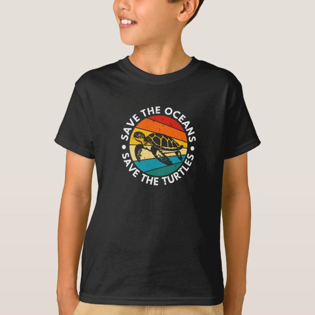 Camiseta Salve Os Oceanos Salve As Tartarugas (Frente)