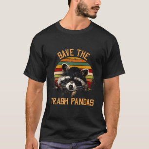 Camiseta Salve Os Pandas Lixo Guaxinim Guaxinim Animal Base