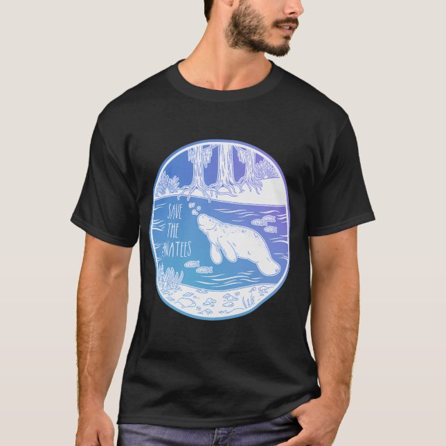 Camiseta Salve os peixes-boi! (Frente)