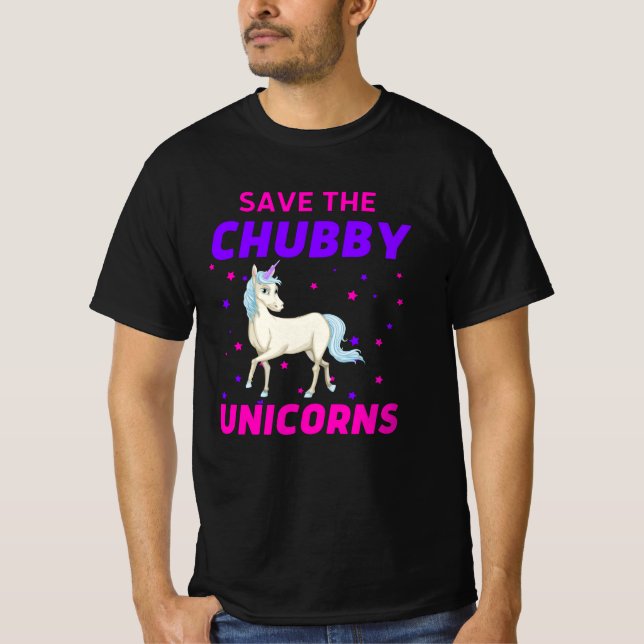Camiseta Salve Os Unicórnios Chubby (Frente)