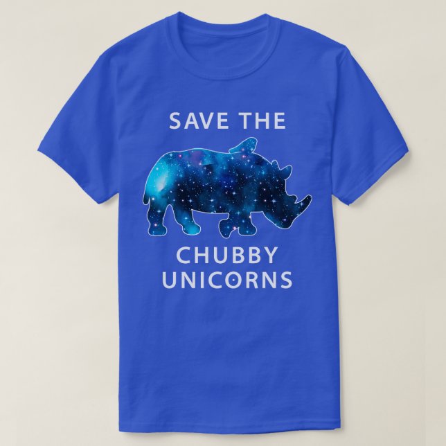 Camiseta Salve Os Unicórnios Chubby 2 (Frente do Design)