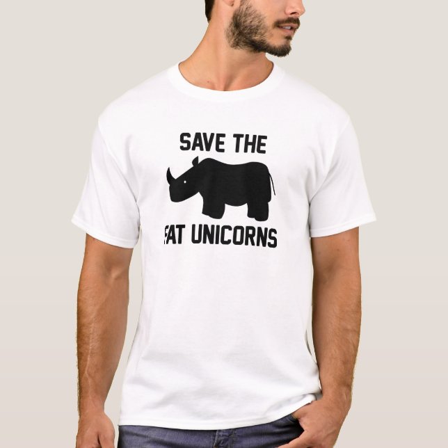 Camiseta Salve Os Unicórnios Gordos (Frente)