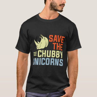 Camiseta Salve Os Unicórnios Gorduchos Rinoceronte Gordo