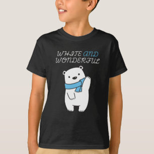 CAMISETA SALVE OS URSOS POLARES\URSO POLAR BRANCO E FOFO