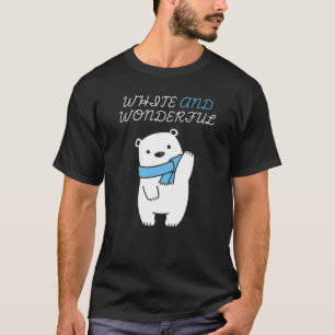 CAMISETA SALVE OS URSOS POLARES\URSO POLAR FOFO E BRANCO