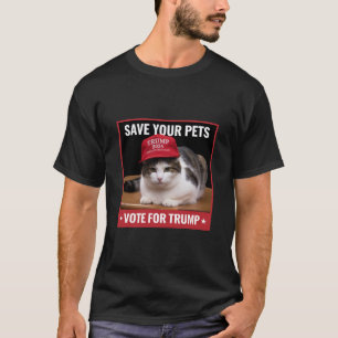Camiseta Salve Seus Animais Vote no Trump Citação da Eleiçã