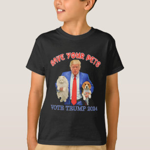 Camiseta Salve Seus Animais Vote No Trump Eleição Nos EUA C