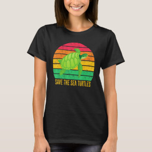 Camiseta Salve Tartarugas Marinhas Vintage Para Amante De T
