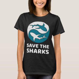 Camiseta Salve tubarões Limpo mar salva oceano limpo da nat
