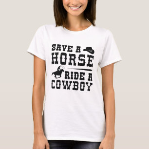 Camiseta Salve Um Cavalo Andando Um Cowboy