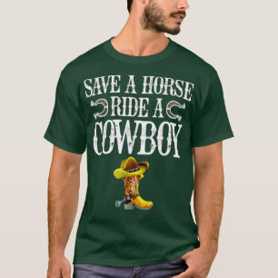 Camiseta Salve Um Cavalo Andando Um Cowboy