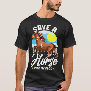 Camiseta Salve Um Cavalo... Engraçado... Dizendo Cavalo.