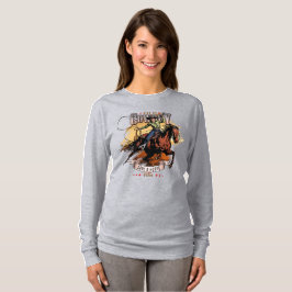Camiseta Salve Um Cavalo; Monte Um Cowboy | Manga Longa Fem