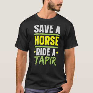 Camiseta Salve Um Cavalo Monte Um Tapir Animais Silvestres 