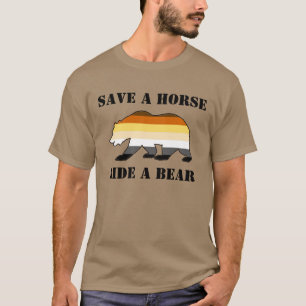 Camiseta Salve Um Cavalo Monte Um Urso Urso gay