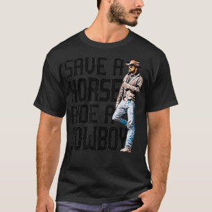 Camiseta Salve Um Cavalo Um Cowboy Engraçado 
