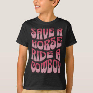 Camiseta Salve Um Cavalo Um Rodeio De Cowboy Roupa Horseck