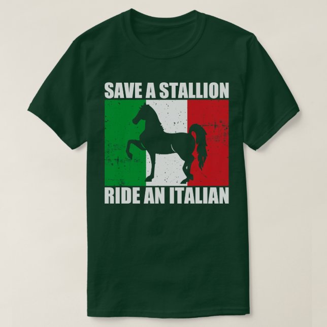 Camiseta Salve Um Estalhão Dirigindo Um Italiano (Frente do Design)