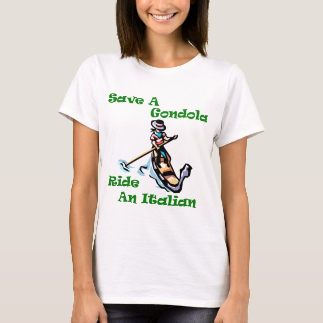 Camiseta Salve um guondola em italiano (Frente)