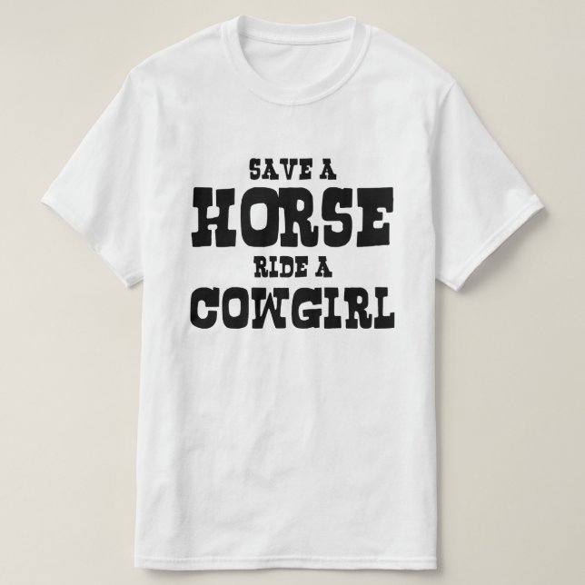 CAMISETA SALVE UMA CAVALEIRA DE CAVALO UMA GAROTA (Frente do Design)