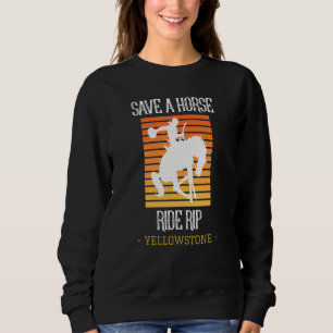 Camiseta Salve uma corda de cavalo Rip Yellowstone Montana 