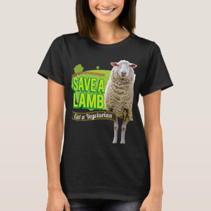 Camiseta Salve Uma Lamb Coma Um Humor Vegetariano Vegan Ani