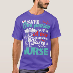 Camiseta Salve uma pessoa que você é um herói e salve cente