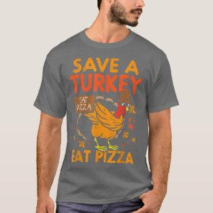 Camiseta Salve uma pizza de comida turca Agradável