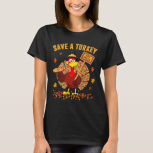 Camiseta Salve Uma Turquia Coma Pizza Engraçada Homens De A