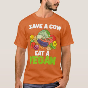 Camiseta Salve Uma Vaca Comendo Um Herbívoro Engraçado Vega