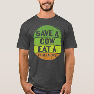 Camiseta Salve uma Vaca Comendo um Planeta Mundial do Dia d